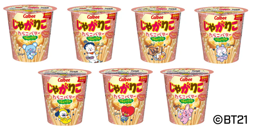 じゃがりこたらこバターがおいしく可愛くリニューアル！💗BT21とのタイ
