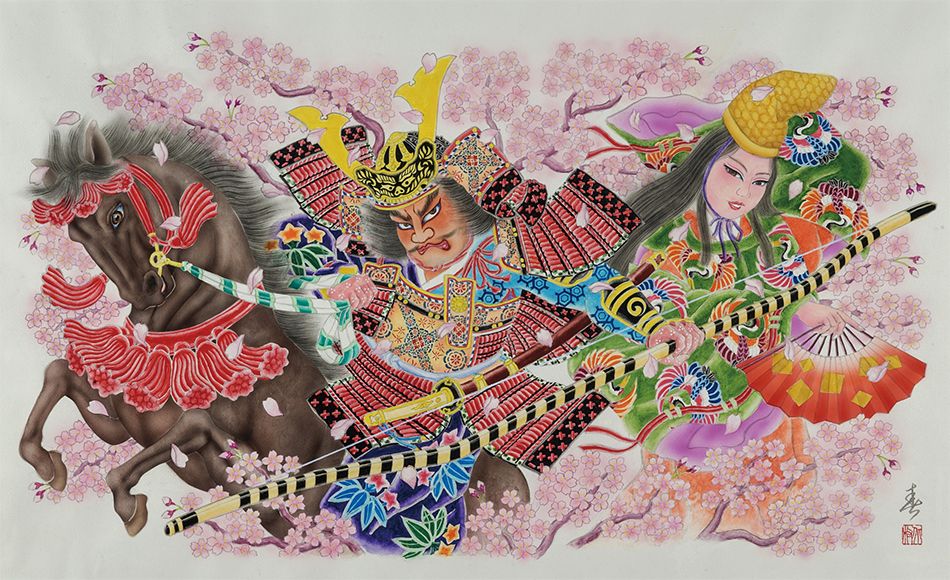必見！】初開催・全23団体のねぶた原画が集結！北村春一「吉野山 桜下