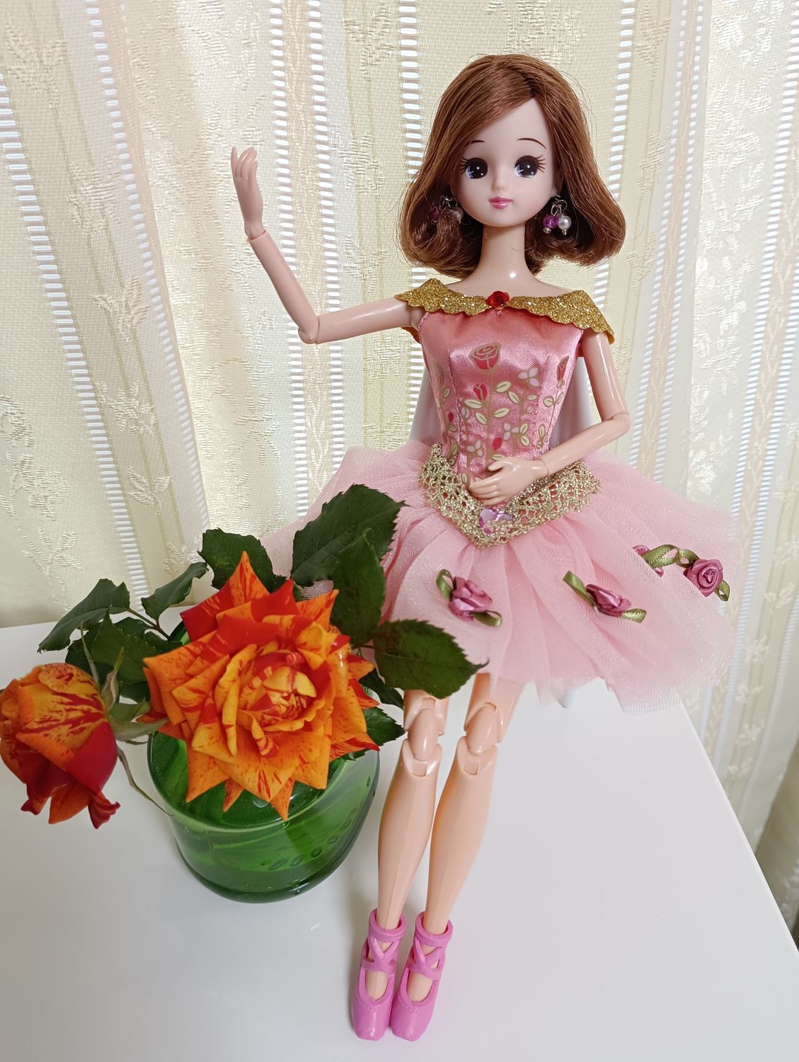 リカちゃん服　ピンクの薔薇コーデ　売約済み 夏薔薇が咲いたよ | リカちゃんポータル