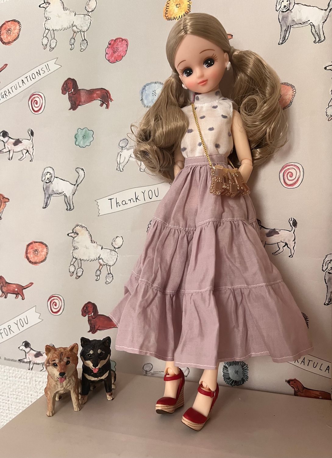 23 特別価格　夏柄ギャザーマキシスカート　リカちゃん　ブライス 3段ギャザースカート‪ ♫ | リカちゃんポータル‬