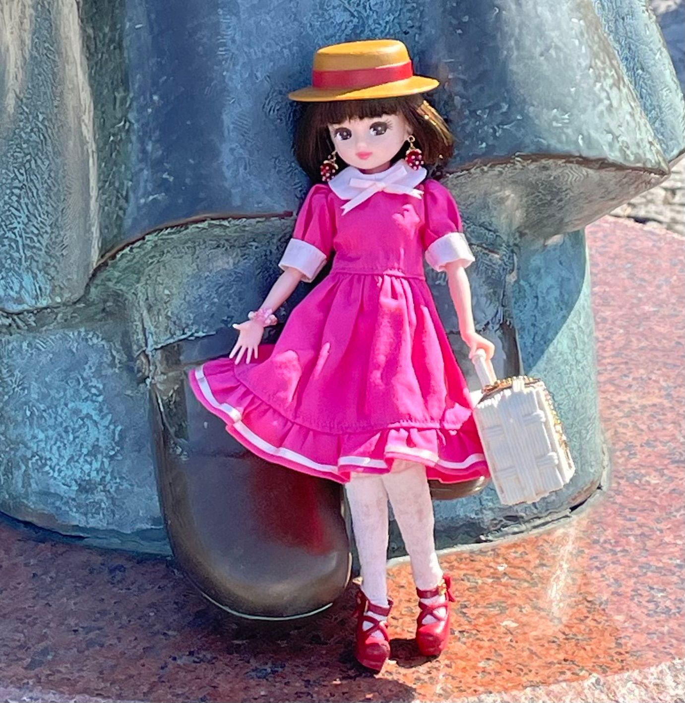【専用】リカちゃん  赤いコーデ  昭和レトロ  ワンピース  靴とバッグ付き 赤い靴はいてた女の子❣️ | リカちゃんポータル