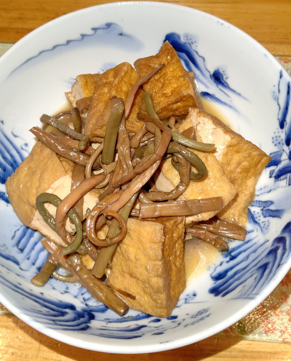 ホットクック部 厚揚げとゼンマイの煮物