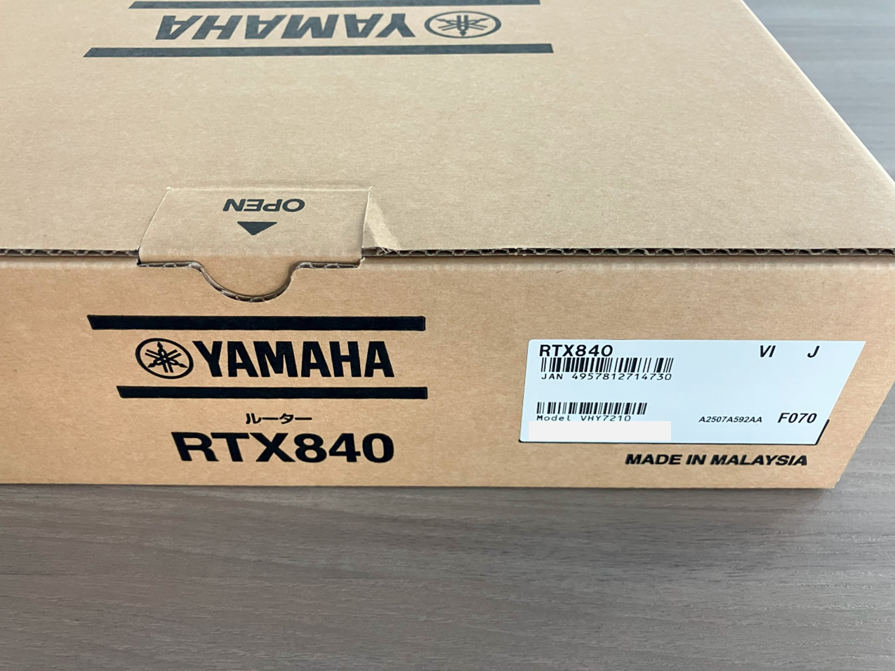 RTX840 開封の儀 | ヤマハネットワークエンジニア会